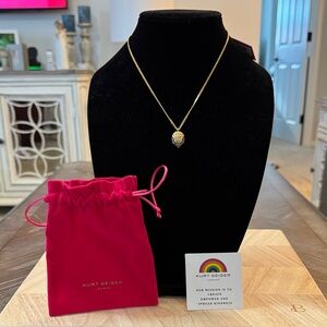 Kurt Geiger Gold-Tone Pendant Necklace With Dust Bag!